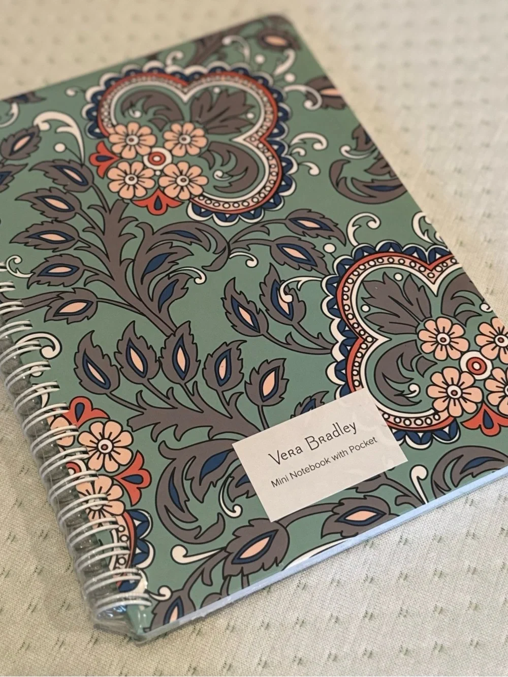 Vera Bradley ‘Fan Flowers’ Mini Spiral Notebook